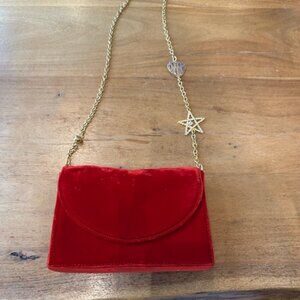 Vintage Gianni Versace Red Velvet Handbag